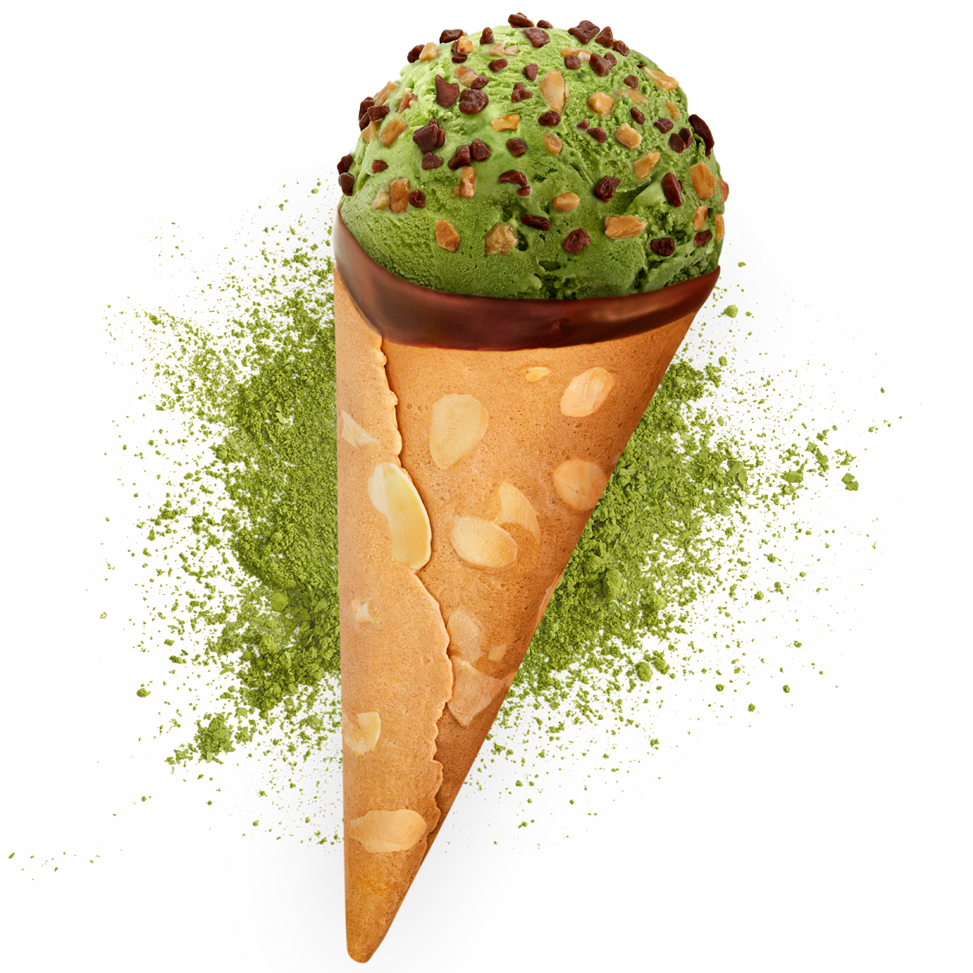 cone green tea plinth